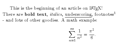 A math example: