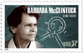 Barbara McClintock Stamp, released by the US Postal Service 2005 - McClintock_stamp_2005a