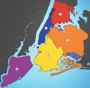 Nyc Map 5 Boroughs