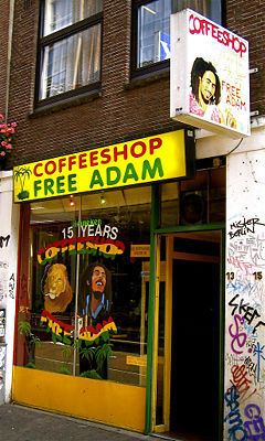 Coffee Shop Pictures Free on One Of Amsterdam S    Coffee Shops     I E  A Shop Selling Marijuana