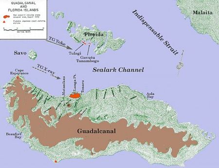 guadalcanal map 1942