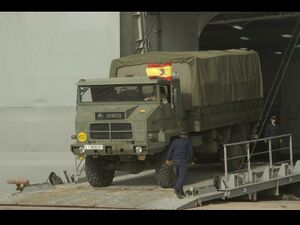 Galicia unloading humanitarian supplies in Iraq.jpg