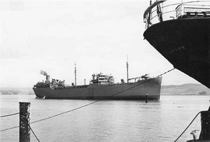 (PD) Photo: United States Navy USNS Mission San Fernando (T-AO-122) underway in 1943.