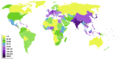 Map of world population density Found on Wikimedia Commons