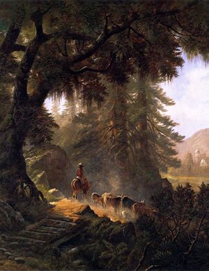 Deakin Cattle Drive near the Mission Santa Cruz 1876.jpg