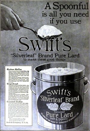Swift Silverleaf Brand Pure Lard 1916.jpg