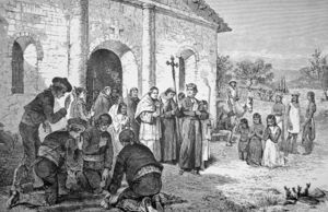 Spanish Missionaries in California in the 18th century.jpg