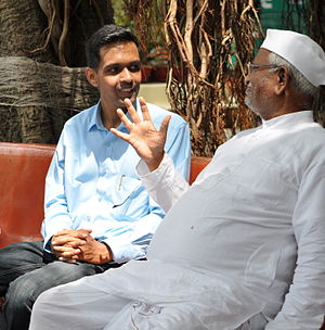 Abhishek Suryawanshi with Anna Hazare.JPG
