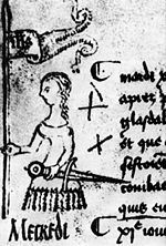Joan of Arc in the protocol of the Parliament of Paris, sketch by Clément de Fauquembergue, 1429