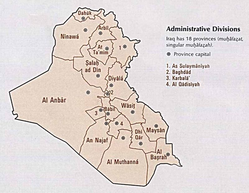 Provinces of Iraq - encyclopedia article - Citizendium