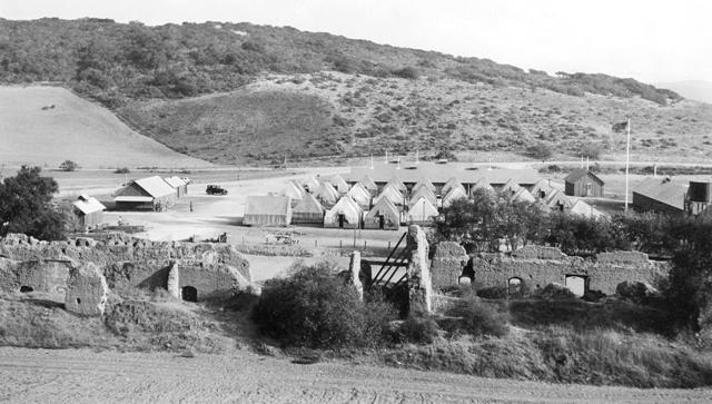 File:La Purisma Mission ruins with CCC camp behind in 1934.jpg