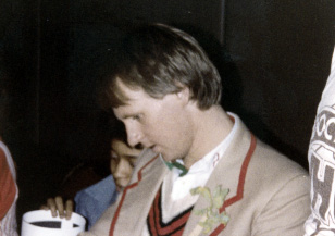 Peter Davison was the youngest actor to play the Doctor in the original 1963-1989 series, taking on the role from 1981 to 1984. Wearing his cricket-inspired outfit, here he meets fans at a 1983 convention.