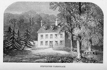 Engraving of Steventon rectory, home of the Austen family during much of Jane Austen's lifetime