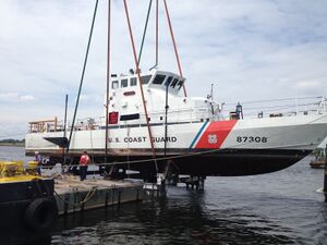 Lifting the USCGC Albacore (WPB-87308) out of the water, for maintenance - 150902-G-ZV332-003.jpg