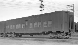 © Photo: Otto Perry / Denver Public Library Pullman Company troop sleeper #8483 stands idle at Denver, Colorado on April 22, 1946.