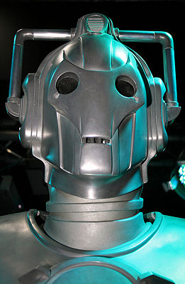 The Cybermen first appeared in 1966 - steel giants who were once human but had replaced their weakened organs, in the process becoming devoid of emotion. Their design varied substantially over the years; this is the 2006 version.