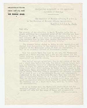1945 Oct 22 Ho Chi Minh letter to US Chairman Foreign Affairs Association p1.jpg