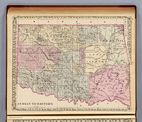 Map of Indian Territory (Oklahoma) 1879