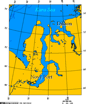 Novy Port and Dikson -- Russian Arctic ports on the Kara Sea.png