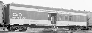 © Photo: Unknown Chesapeake and Ohio Railroad #914130, a troop sleeper that has been converted to a steam generator car.