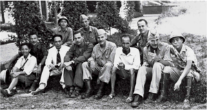 Ho Chi Minh and OSS Deer Team, Bac Bo Palace, 1945 Sep.png