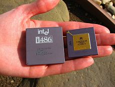 Two microprocessors used in early personal computers