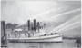 Portland, Oregon's first fireboat, the George H. Williams fights a fire in 1908.png