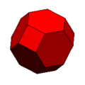 truncated octahedron: 8 hexagon + 6 square faces 24 vertices, 36 edges