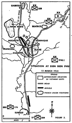 Strongpoints and Communist Forces at start of main battle