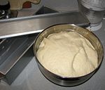 Dough at the end of a second rising