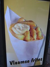 Mayonnaise is a popular condiment with french fries in Belgium, the Netherlands, and Micronesia. These can be purchased at walk-up stands in Amsterdam, Netherlands.