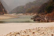 A beach on the banks of Ganges, Rishikesh